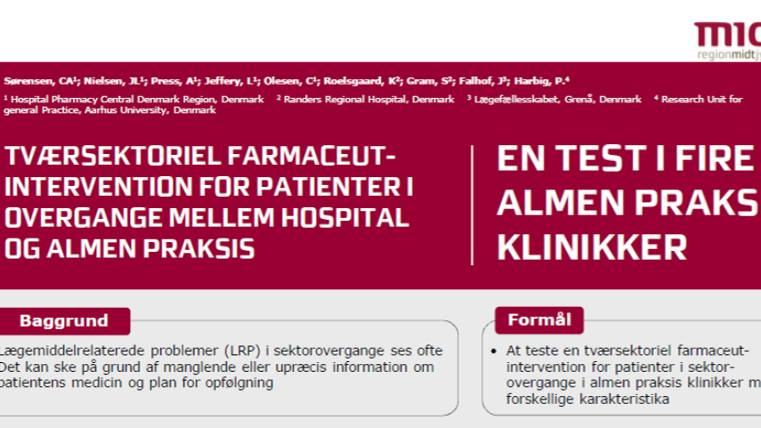 Tværsektoriel medicin-intervention for patienter i overgang mellem hospital og almen praksis